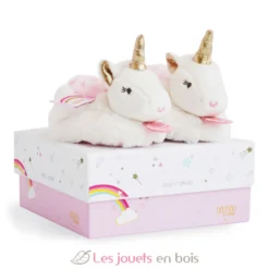 Chaussons Lucie la licorne 0-6 mois - Doudou et Compagnie
