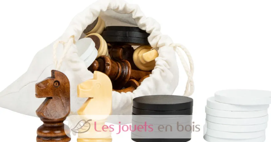 Échecs et dames XL en bois - Small Foot Compagny