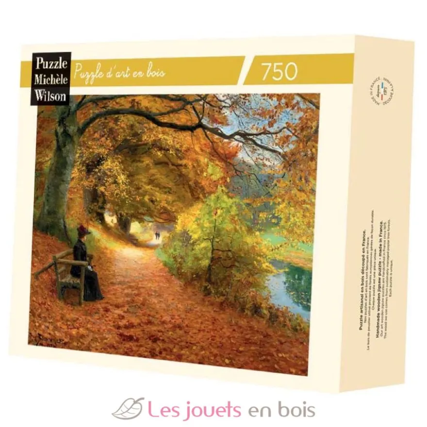Chemin boisé en automne de Brendekilde - Puzzle Michèle Wilson