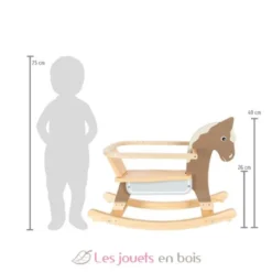 Cheval à bascule avec siège marron Small foot compagny