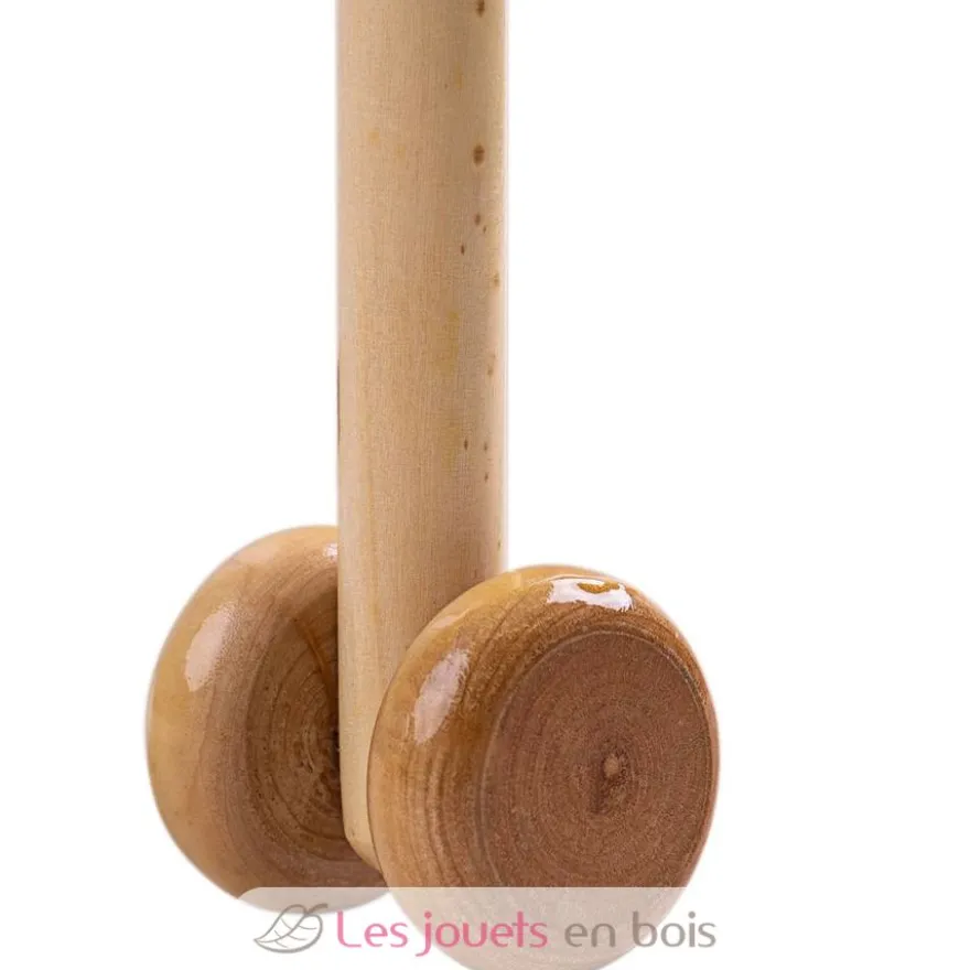 Cheval bâton en bois et velours côtelé - Bigjigs Toys