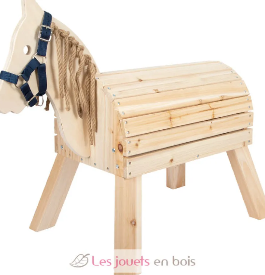 Cheval de bois compact beige Small Foot Compagny