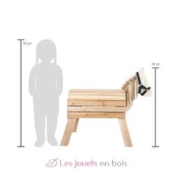 Cheval de bois compact beige Small Foot Compagny
