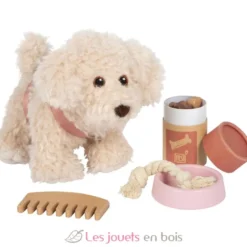 Chien avec sac de transport rose et kit de soins - Small foot