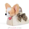 Chien en peluche dans son sac - Trudi