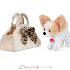 Chien en peluche dans son sac - Trudi