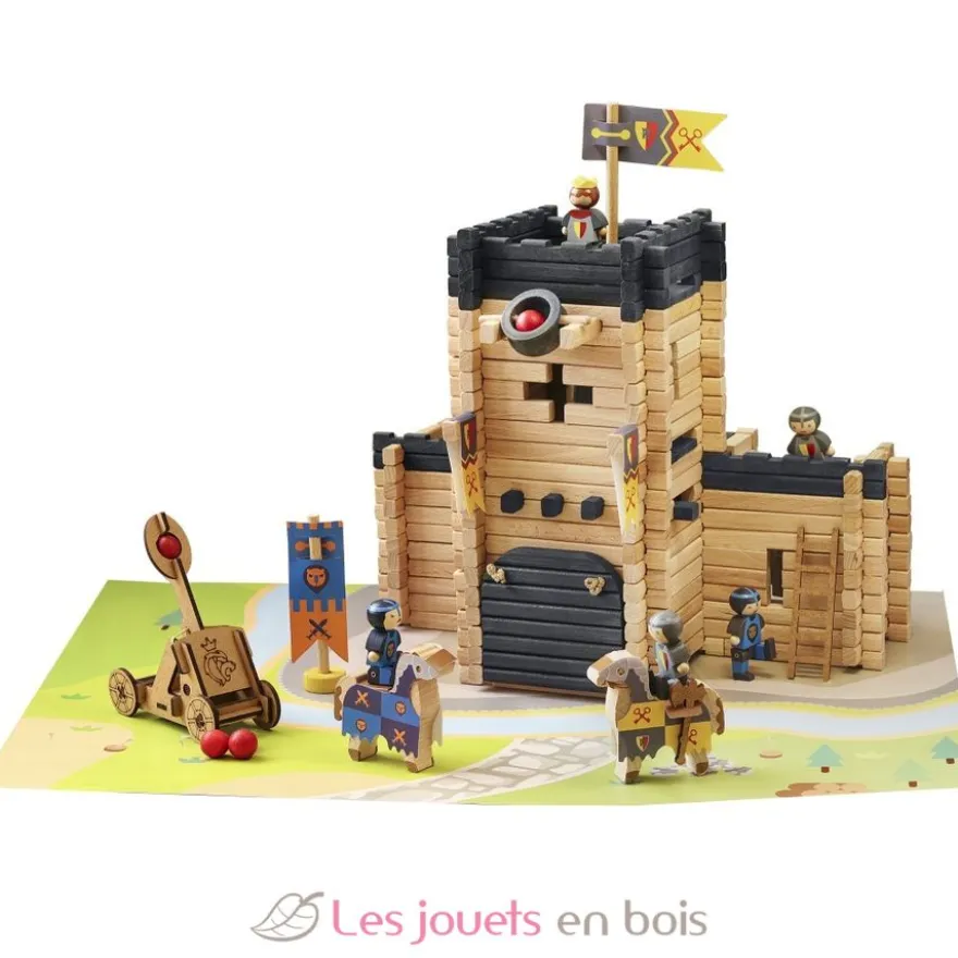 Château fort et catapulte 270 pcs - Jeujura