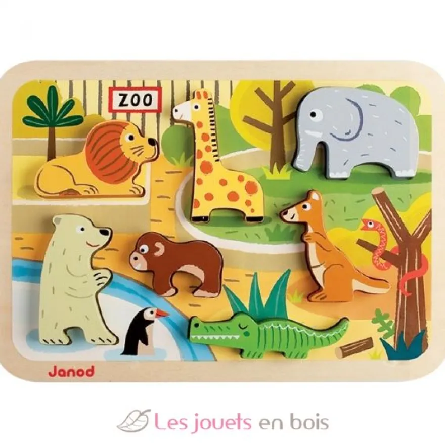 Chunky puzzle 3D Zoo - Janod