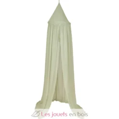 Ciel de lit vert Pure Sage 250 cm - Little Dutch