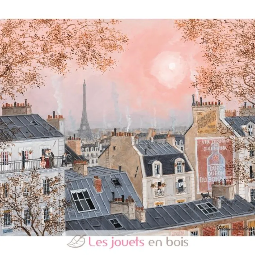 Ciel rose en hiver de Delacroix - Puzzle Michèle Wilson