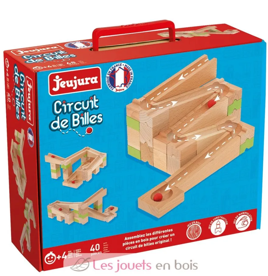 Circuit de billes 40 pièces - Jeujura
