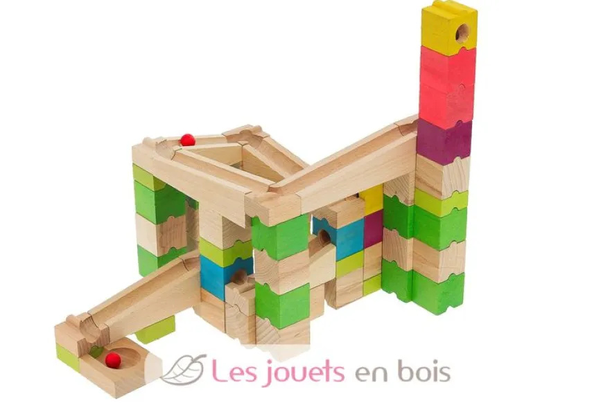 Circuit de billes 68 pièces - Jeujura