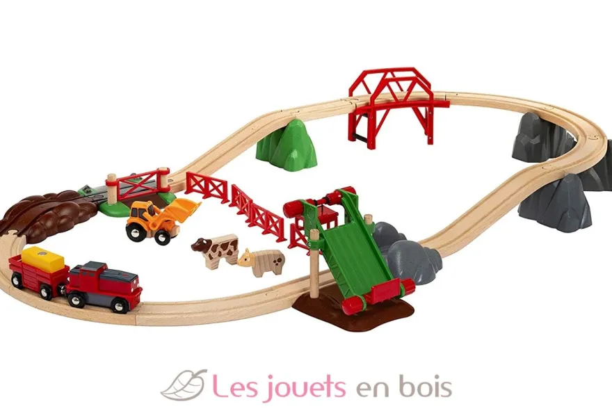 Circuit de la ferme et locomotive à pile - Brio