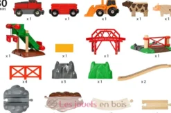 Circuit de la ferme et locomotive à pile - Brio