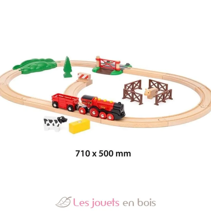Circuit de train campagne avec locomotive à piles - Brio