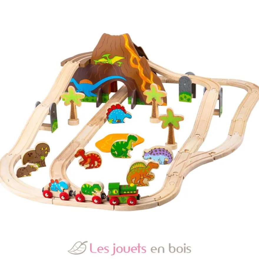 Circuit de train Dinosaure - Bigjigs Toys