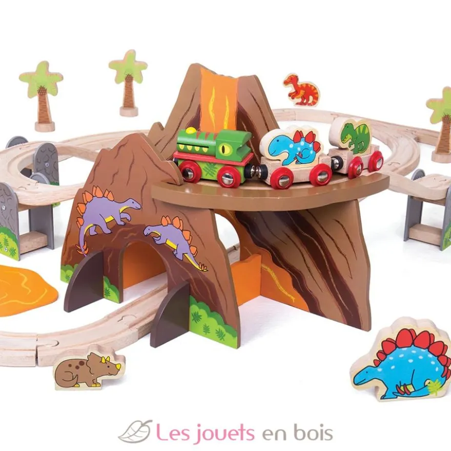 Circuit de train Dinosaure - Bigjigs Toys