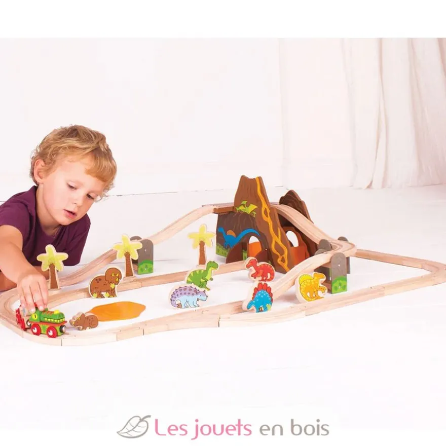 Circuit de train Dinosaure - Bigjigs Toys