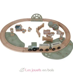 Circuit de train en bois Safari Friends - Little Dutch
