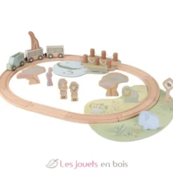 Circuit de train en bois Safari Friends - Little Dutch