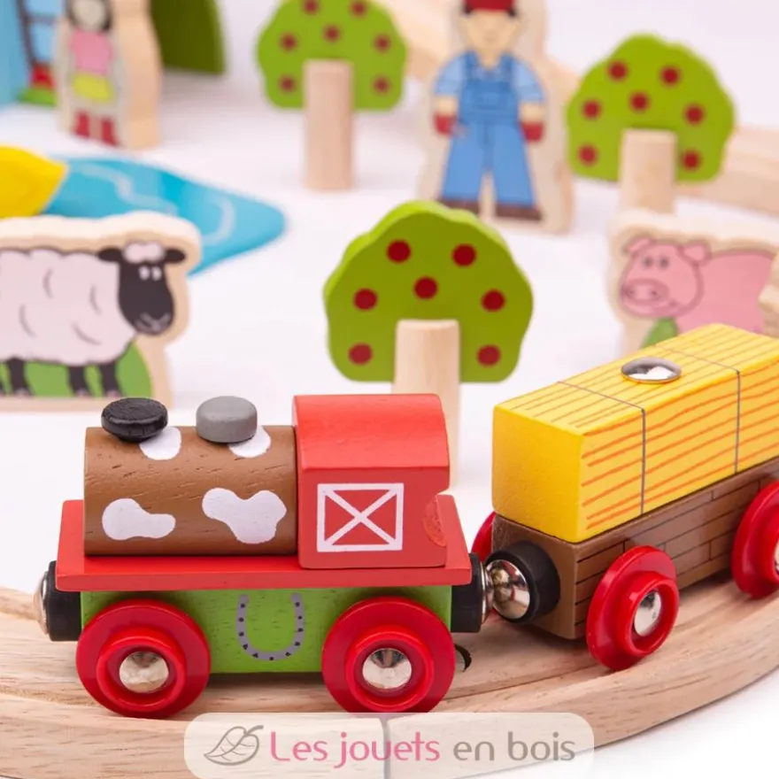 Circuit de train Ferme - Bigjigs Toys