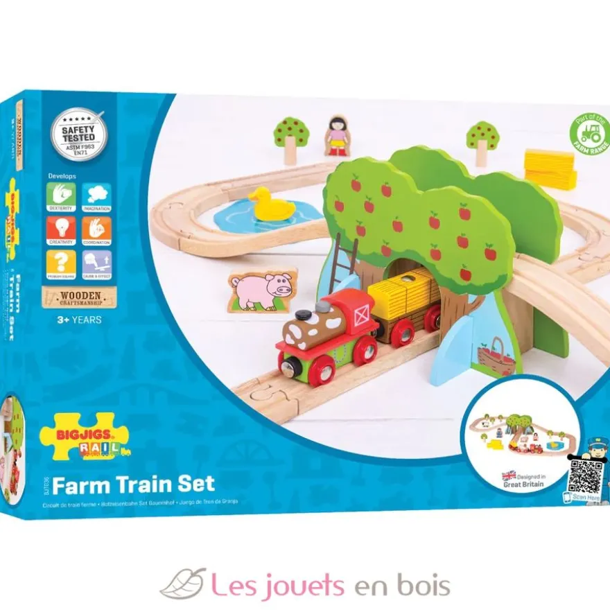 Circuit de train Ferme - Bigjigs Toys