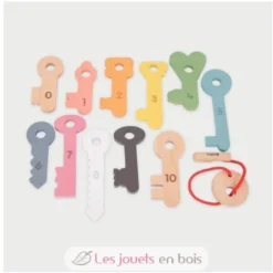 Clés de comptage en bois arc-en-ciel - TickiT
