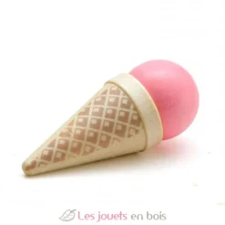 Cône glacé à la fraise en bois - Erzi