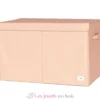 Coffre à jouets en tissu recyclé uni argile - 3 Sprouts