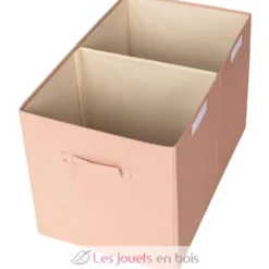 Coffre à jouets en tissu recyclé uni argile - 3 Sprouts