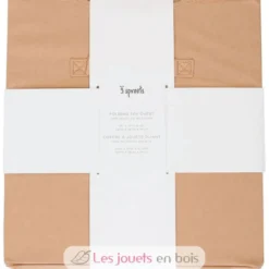Coffre à jouets en tissu recyclé uni argile - 3 Sprouts