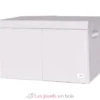 Coffre à jouets en tissu recyclé uni gris clair - 3 Sprouts