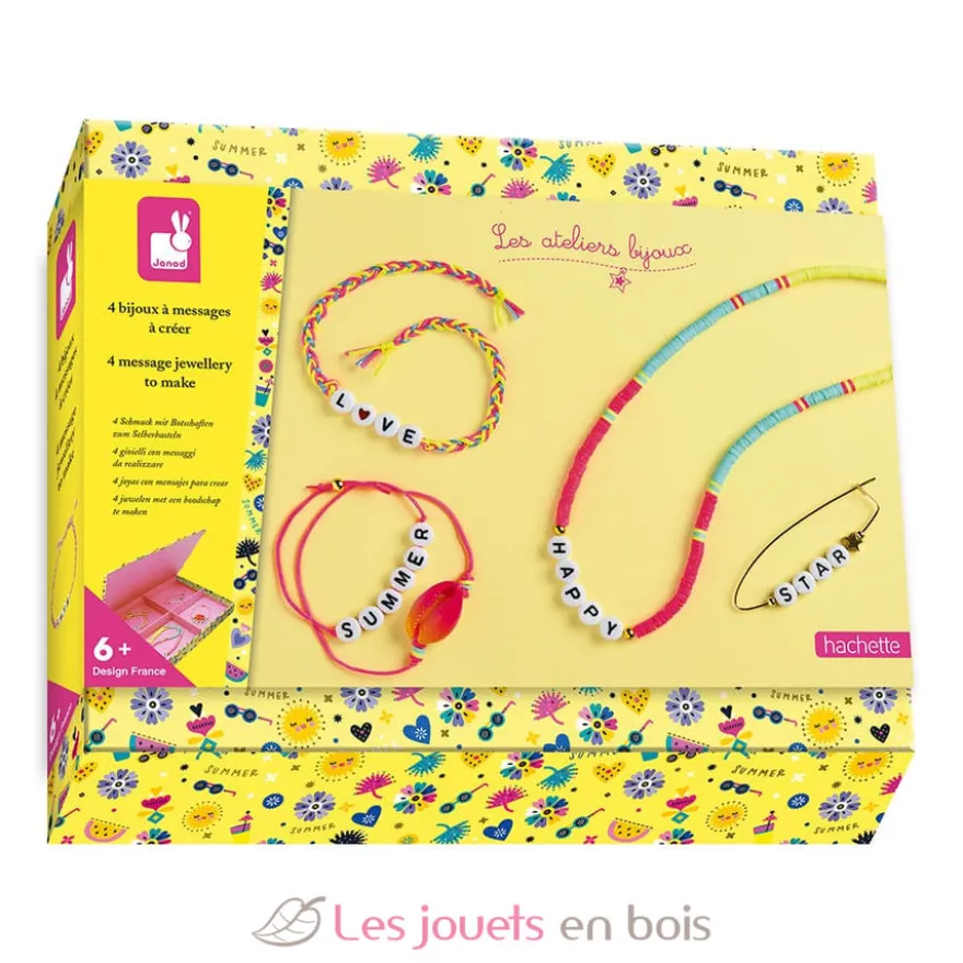Coffret 4 Bijoux à messages à créer - Janod