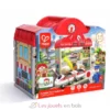 Coffret circuit de train portable - Bois et plastique - Hape