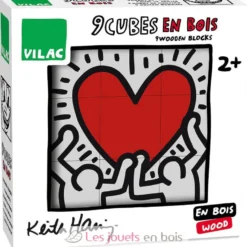 Coffret de 9 cubes Keith Haring - Vilac