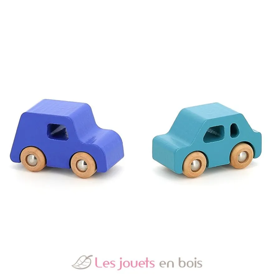 Coffret de 4 voitures en bois City - Vilac