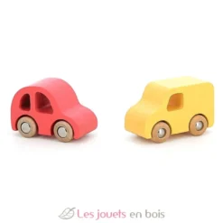 Coffret de 4 voitures en bois City - Vilac