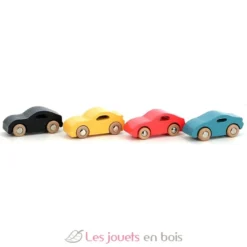 Coffret de 4 voitures en bois Super cars - Vilac
