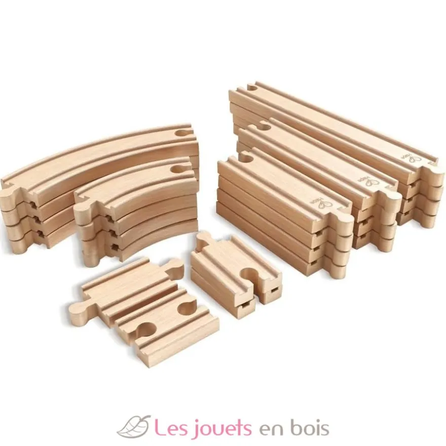 Coffret d'extension de 24 rails en bois - Dès 3 ans - Hape