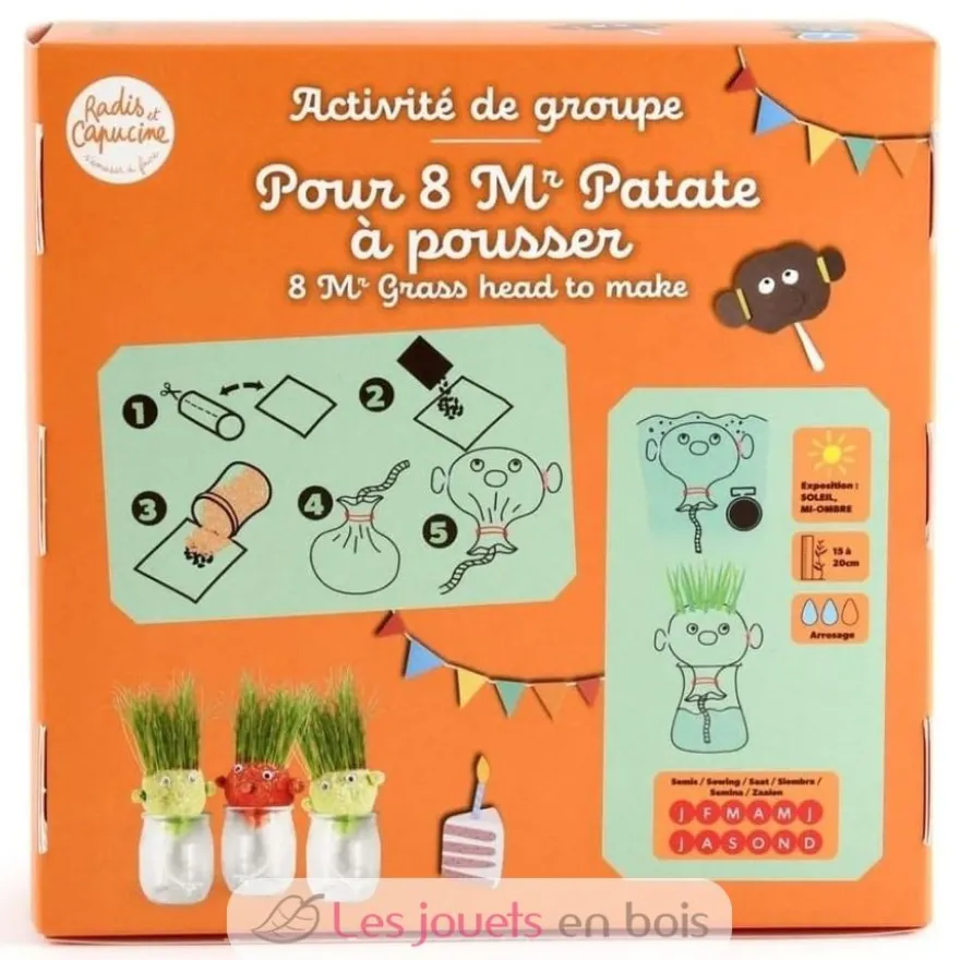 Coffret DIY - Mr Patate à faire pousser - Radis et Capucine