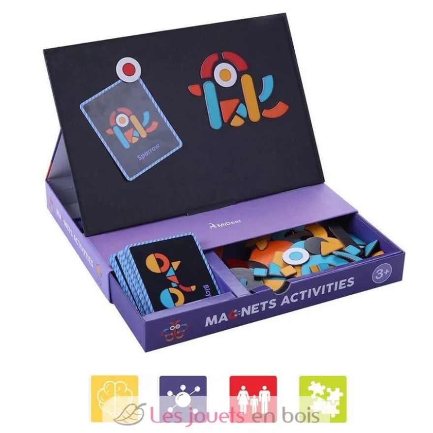 Coffret 92 formes magnétiques - Mideer