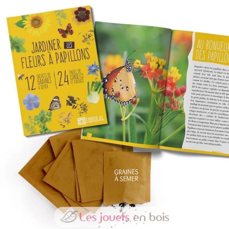 Coffret graines de Fleurs à Papillons - Radis et Capucine