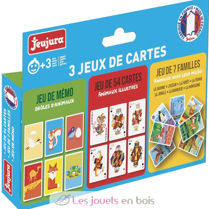 Coffret 3 jeux de cartes - Jeujura
