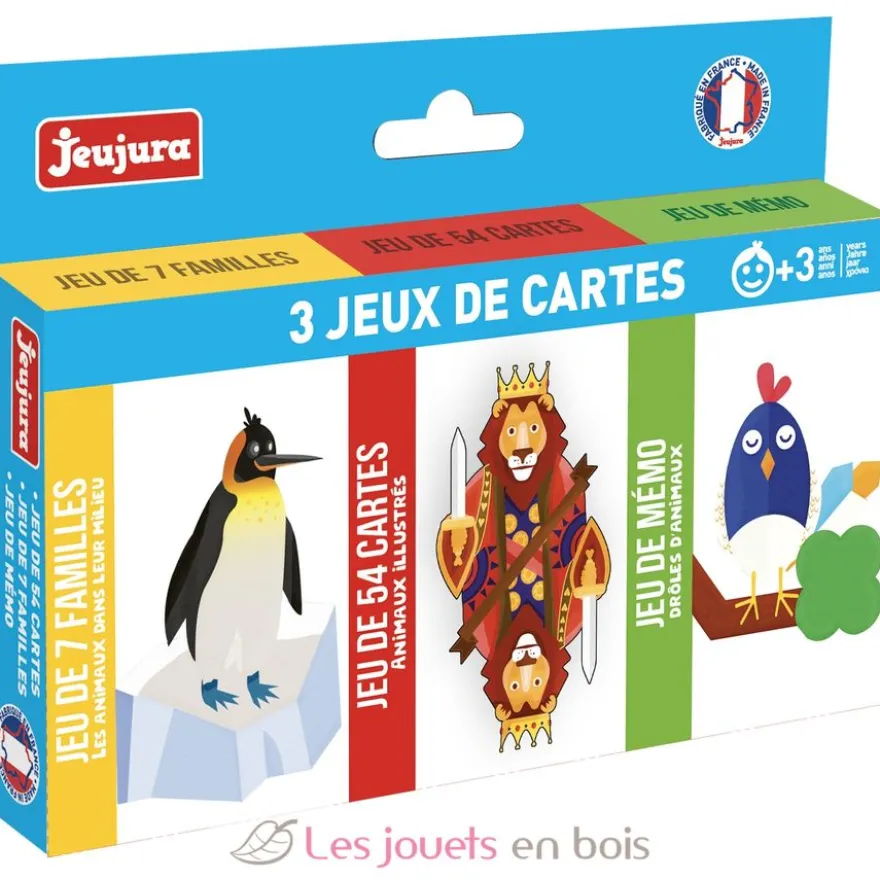 Coffret 3 jeux de cartes - Jeujura