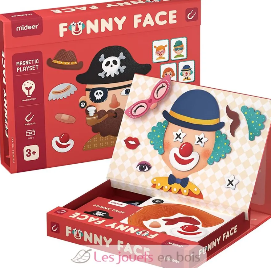 Coffret magnétique Funny Face 56 pcs - Mideer