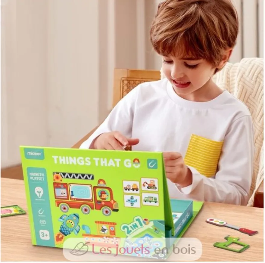 Coffret magnétique Transports 58 pcs - Mideer