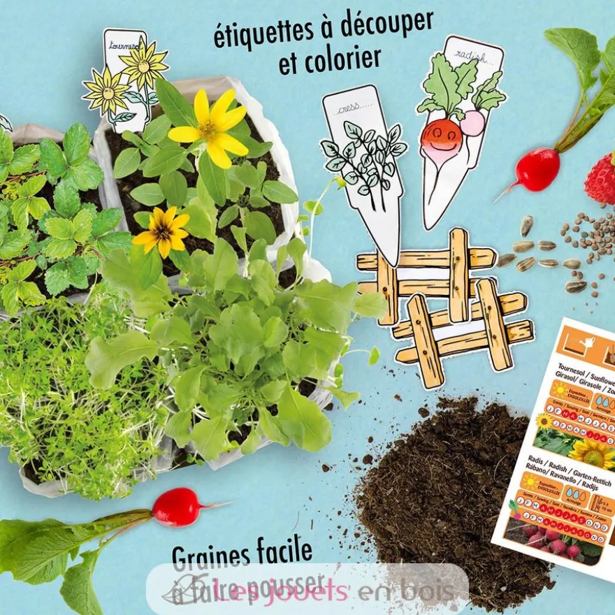 Coffret Mini Potager - Radis et Capucine