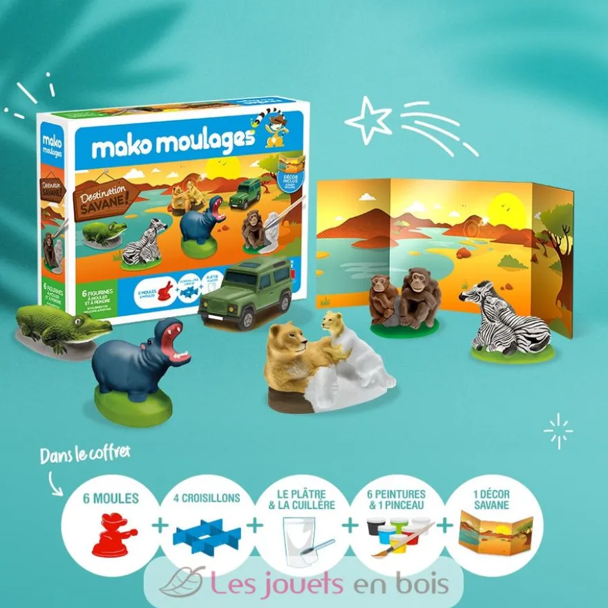Coffret moulage Destination Savane - Mako Créations