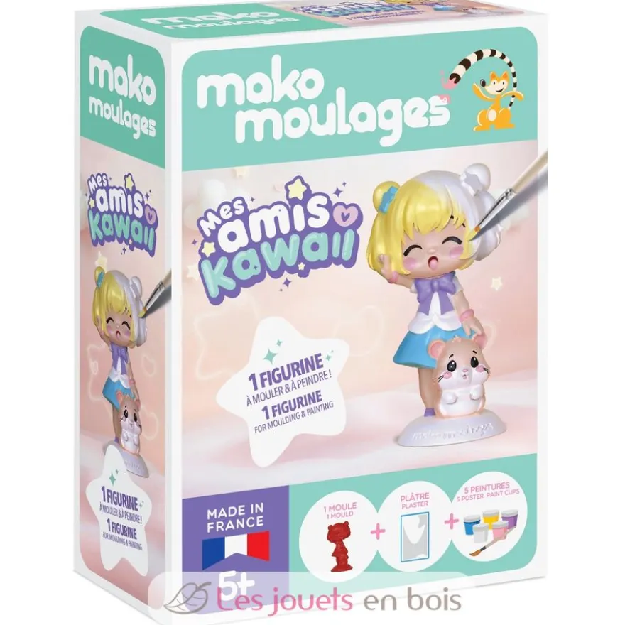 Coffret moulage Fillette et son hamster - mako moulages