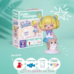 Coffret moulage Fillette et son hamster - mako moulages